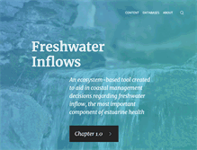 Tablet Screenshot of freshwaterinflow.org